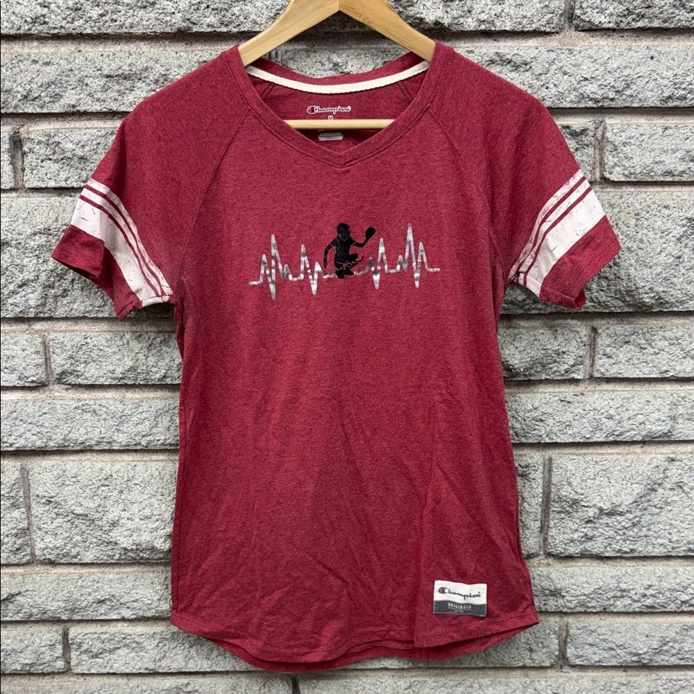 Champion Maroon Graphic Tee